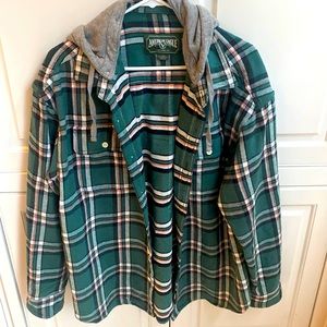 Like New- American Eagle Hooded Flannel- Size Large